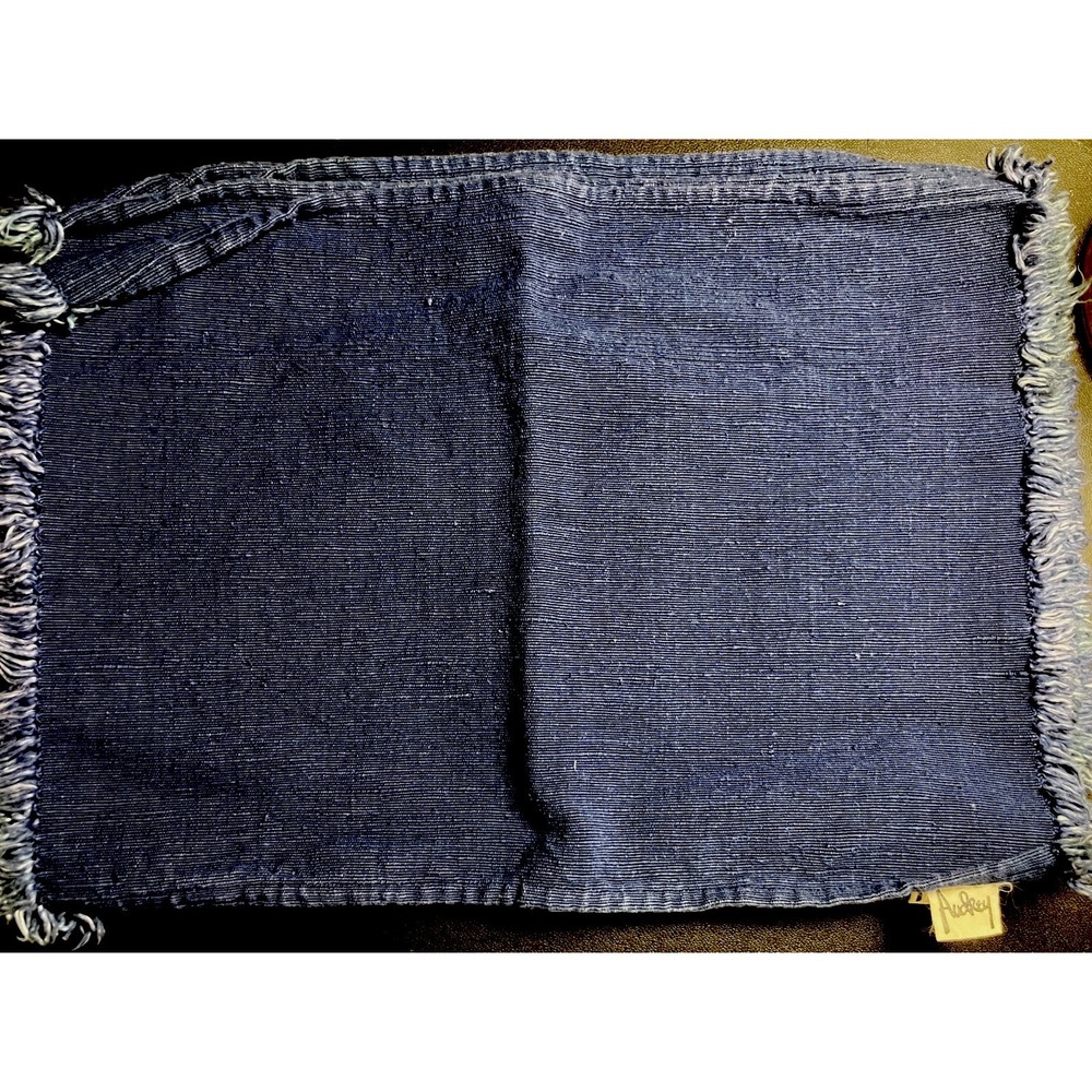 4 Audrey Cotton Placemats Hand Woven Made in India‎ Blue